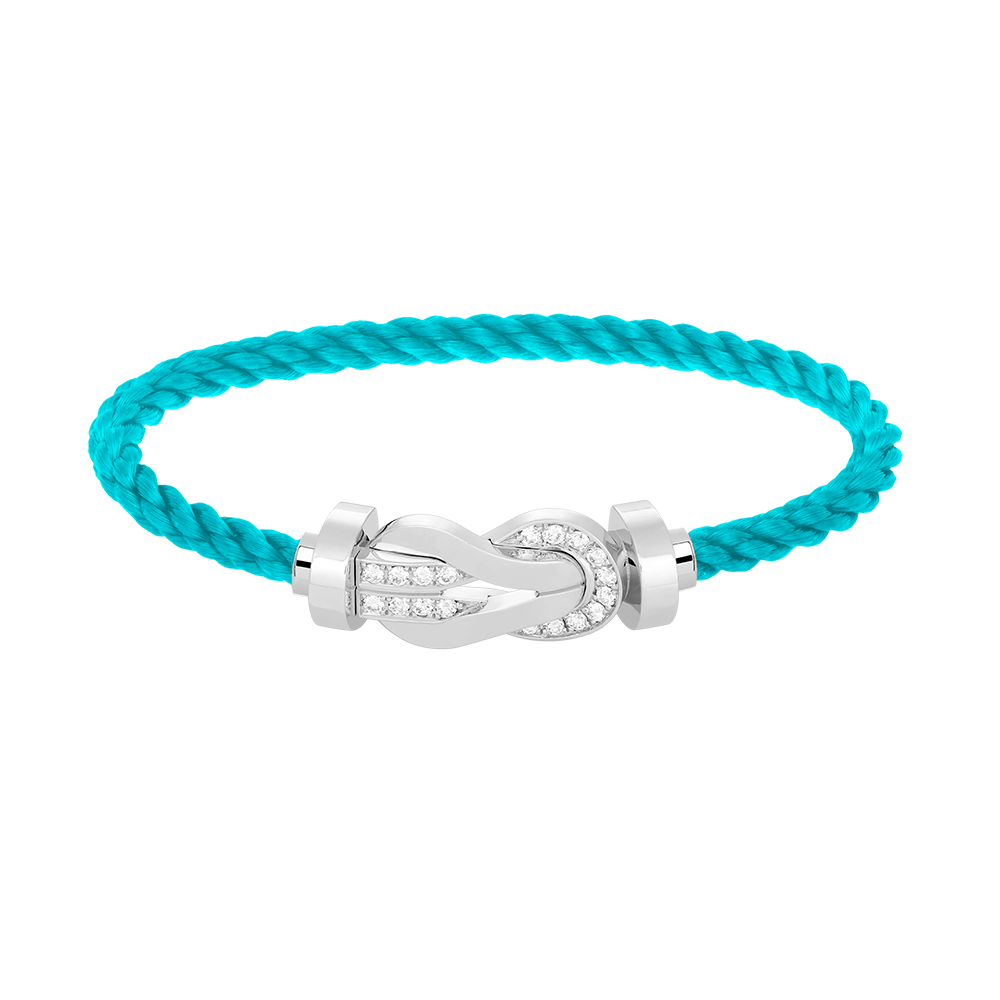 [Star Jewelry]CHANCE LARGE 8 FIGURE BUCKLE HALF DIAMOND BRACELET SILVER