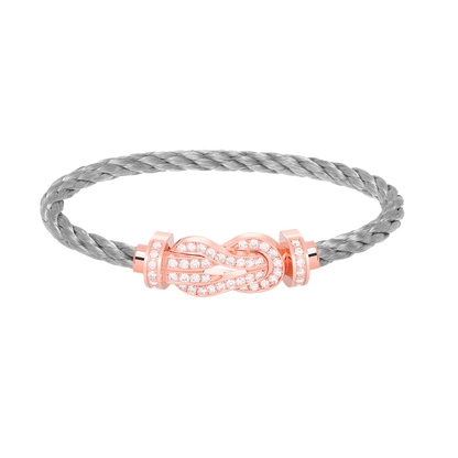[Star Jewelry]CHANCE LARGE 8 FIGURE BUCKLE FULL DIAMOND BRACELET ROSE GOLD