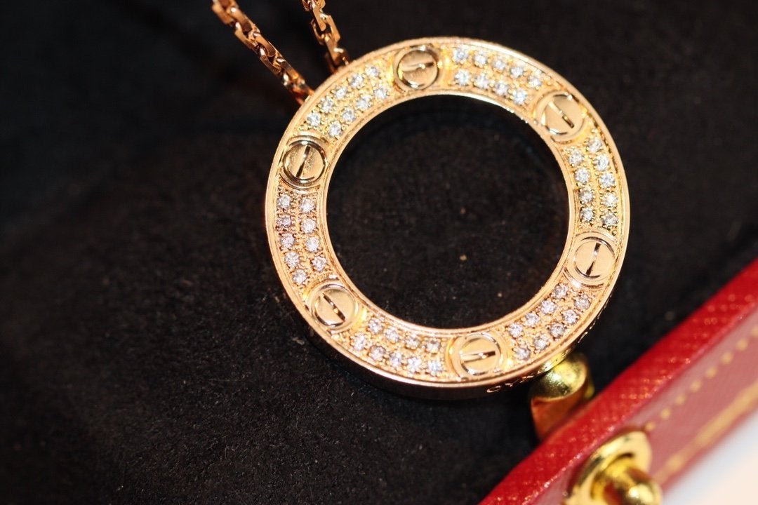 [Star Jewelry]LOVE NECKLACE ADJUSTABLE ROSE GOLD