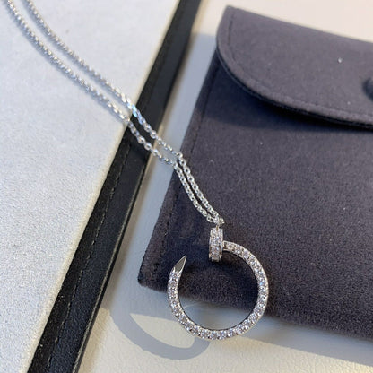 [Star Jewelry]JUSTE NECKLACE SILVER DIAMONDS
