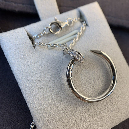 [Star Jewelry]JUSTE NECKLACE SILVER DIAMONDS