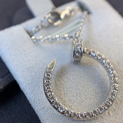 [Star Jewelry]JUSTE NECKLACE SILVER DIAMONDS