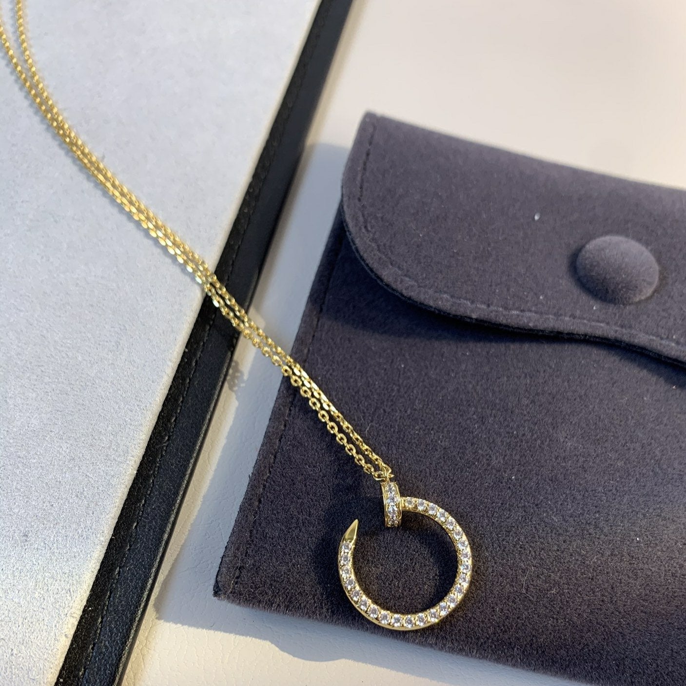 [Star Jewelry]JUSTE NECKLACE GOLD DIAMONDS