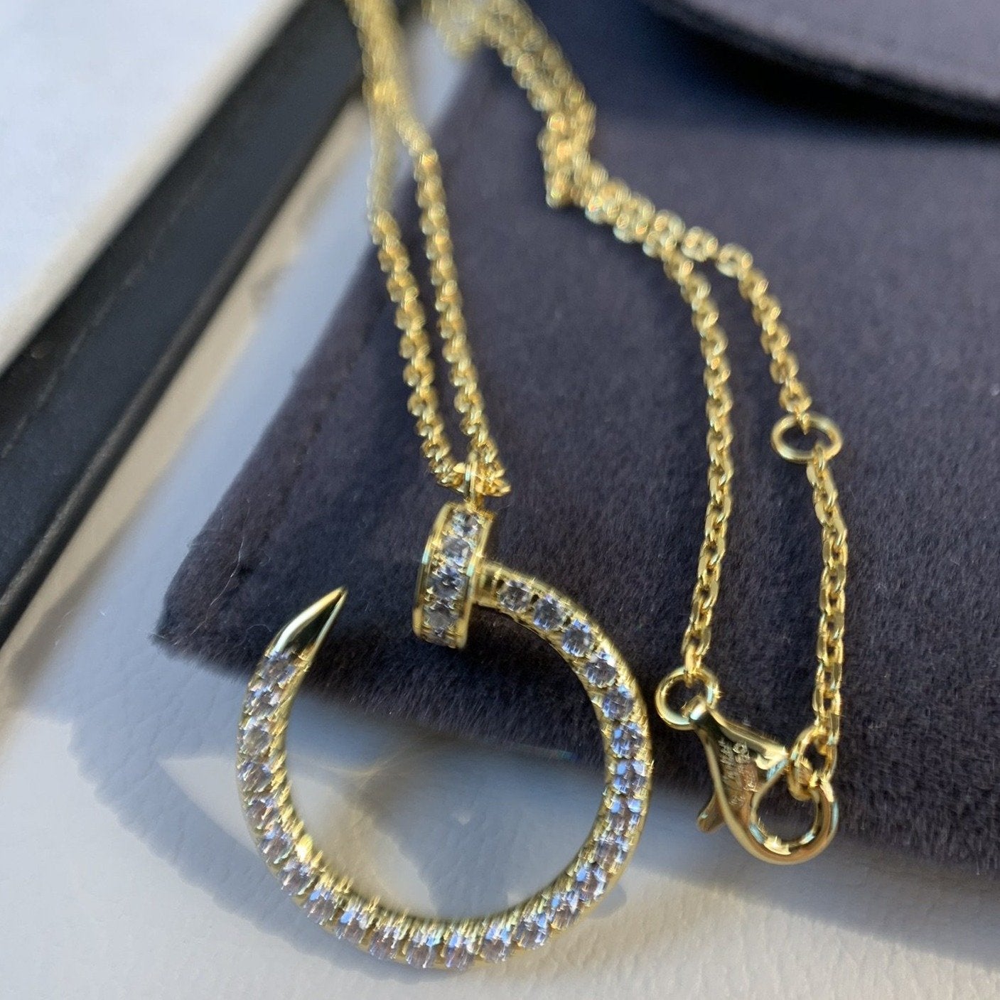 [Star Jewelry]JUSTE NECKLACE GOLD DIAMONDS