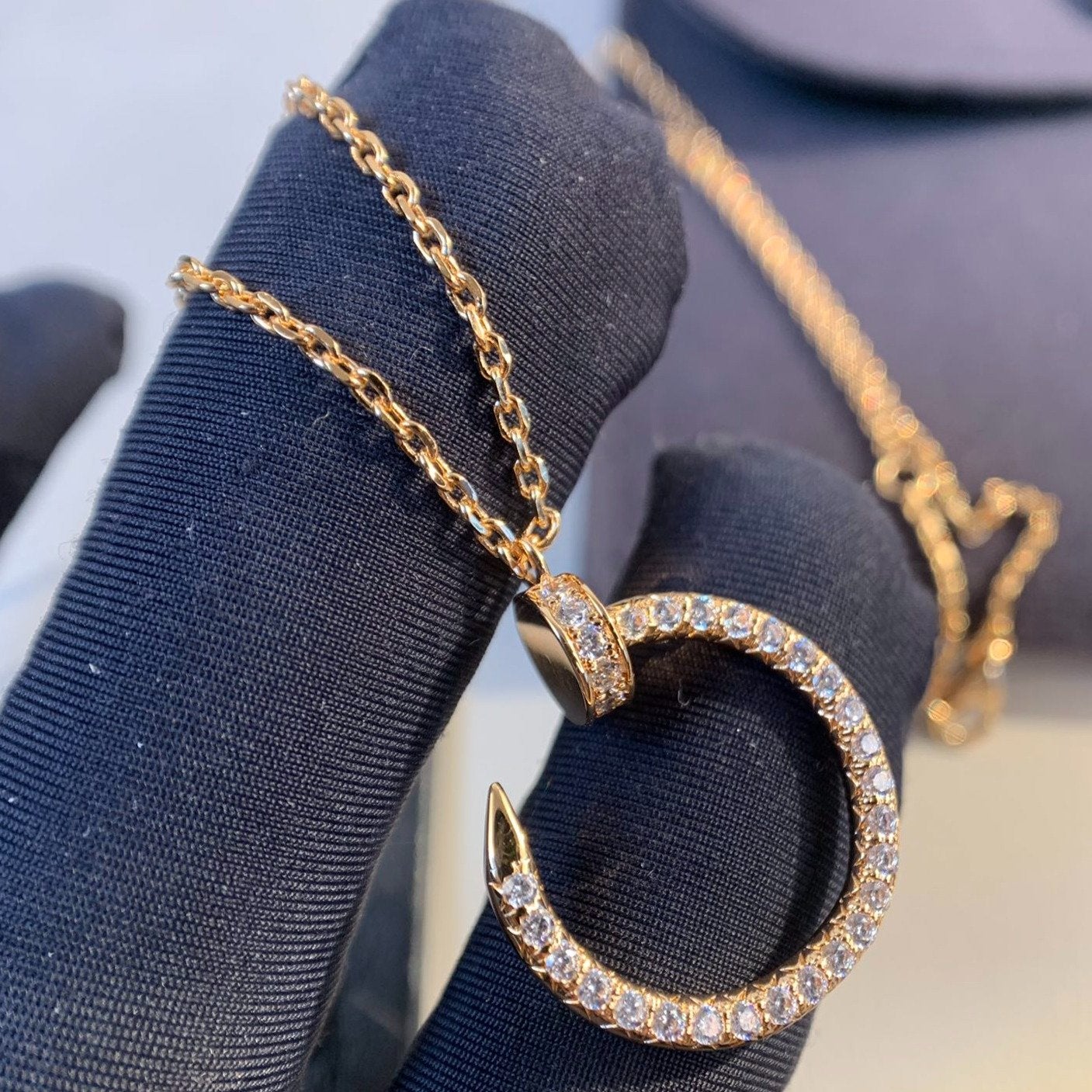 [Star Jewelry]JUSTE NECKLACE PINK GOLD DIAMONDS