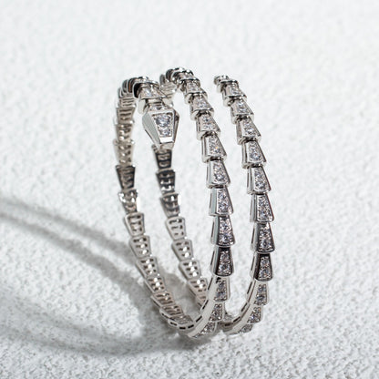 [Star Jewelry]SERPENTI BRACELET SILVER DIAMOND DOUBLE ROW