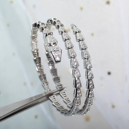 [Star Jewelry]SERPENTI BRACELET SILVER DIAMOND DOUBLE ROW