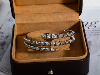 [Star Jewelry]SERPENTI BRACELET SILVER DIAMOND DOUBLE ROW