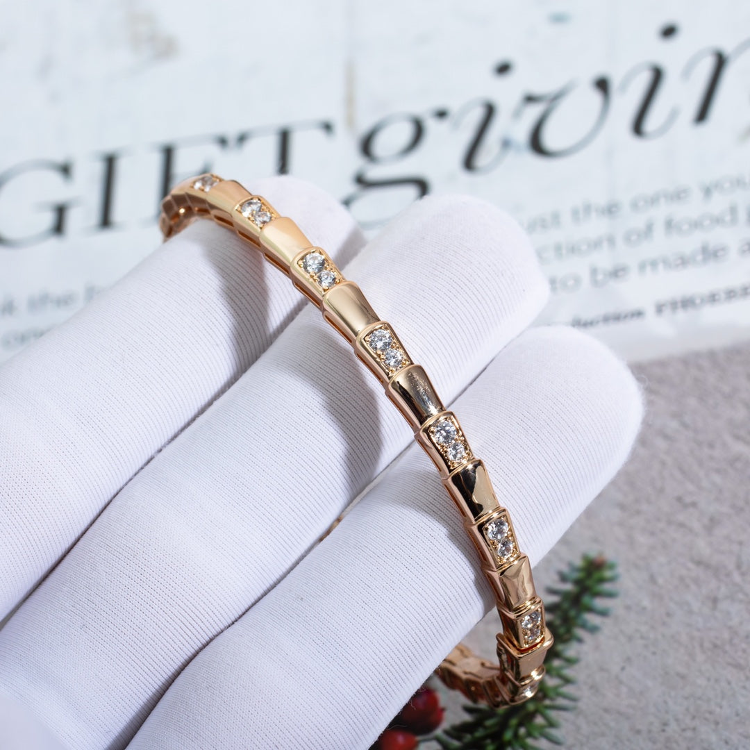 [Star Jewelry]SERPENTI SMALL BRACELET PINK GOLD DIAMOND