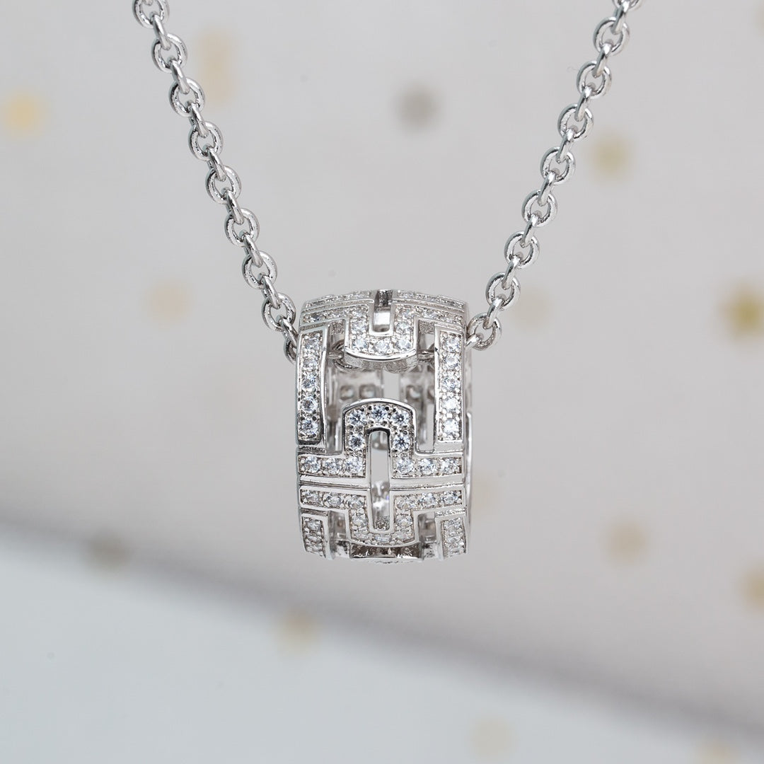 [Star Jewelry]PARENTESI NECKLACE SILVER DIAMOND