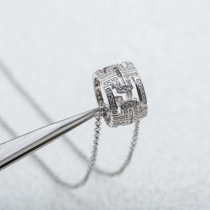 [Star Jewelry]PARENTESI NECKLACE SILVER DIAMOND