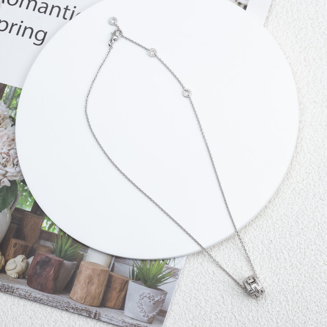 [Star Jewelry]PARENTESI NECKLACE SILVER DIAMOND