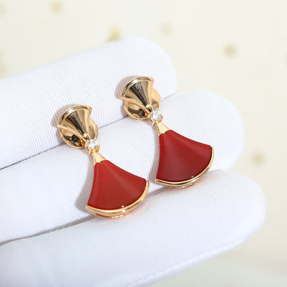 [Star Jewelry]DREAM Carnelian PINK GOLD EARRINGS