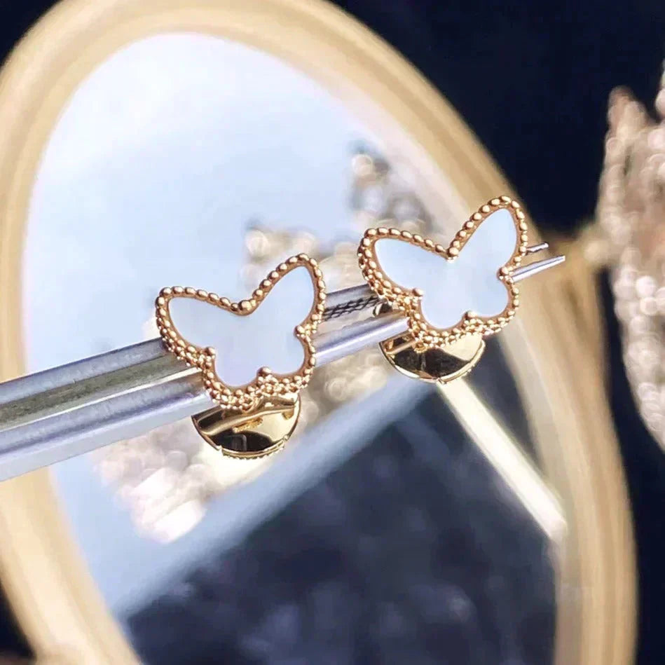 [Star Jewelry]SWEET BUTTERFLY MOP EARSTUDS