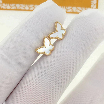 [Star Jewelry]SWEET BUTTERFLY MOP EARSTUDS