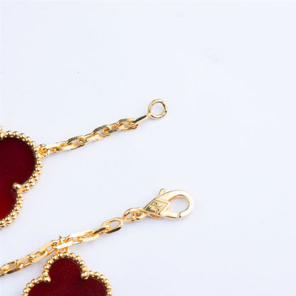 [Star Jewelry]CLOVER BRACELET 5 MOTIFS CARNELIAN TIGER EYE