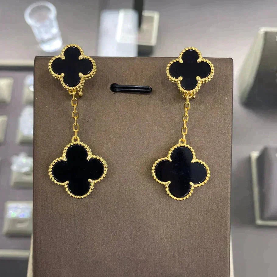 [Star Jewelry]CLOVER 2 MOTIFS  EARRINGS (MULTIPLE CHOICESC