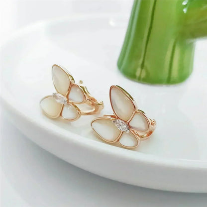 [Star Jewelry]BUTTERFLY MOP DIAMOND EARRINGS