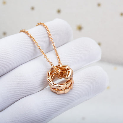 [Star Jewelry]SERPENTI PINK GOLD NECKLACE DIAMOND