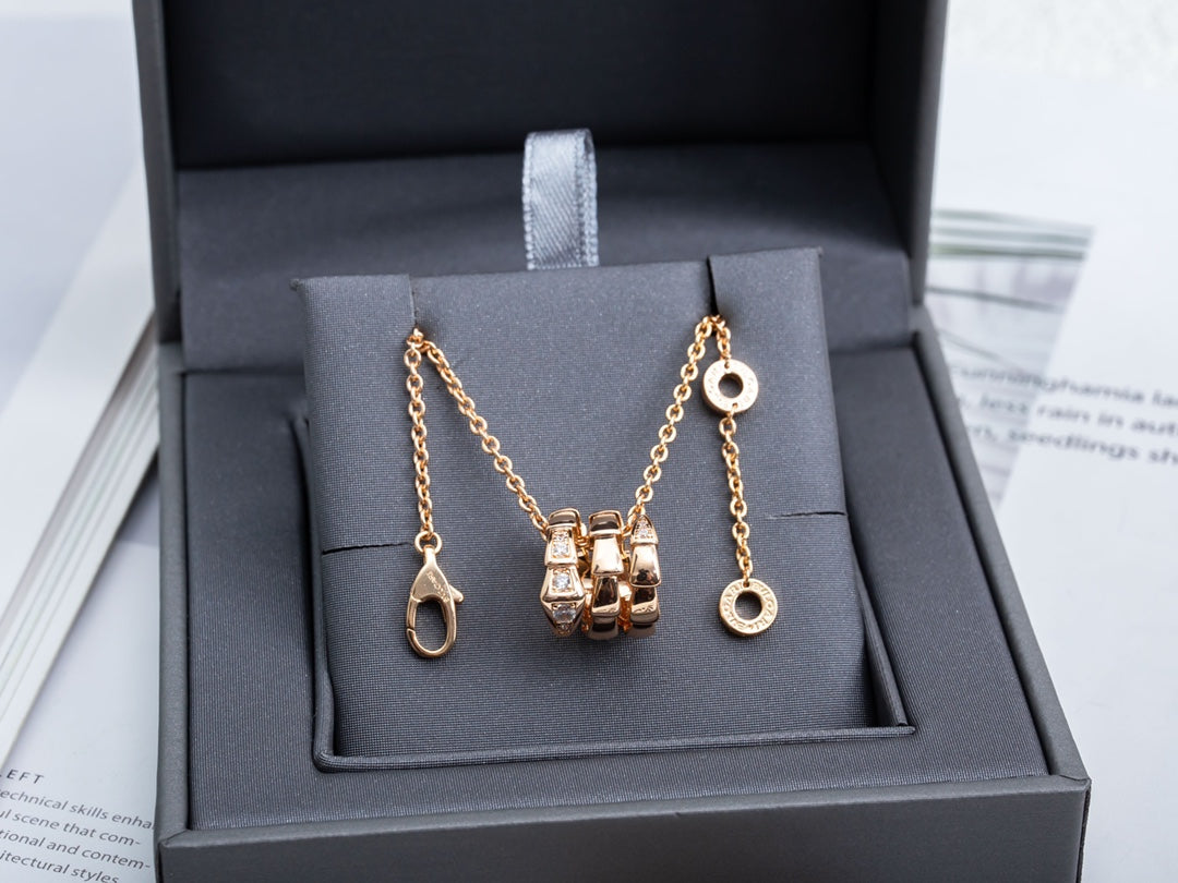 [Star Jewelry]SERPENTI PINK GOLD NECKLACE DIAMOND