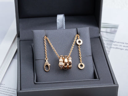 [Star Jewelry]SERPENTI PINK GOLD NECKLACE DIAMOND