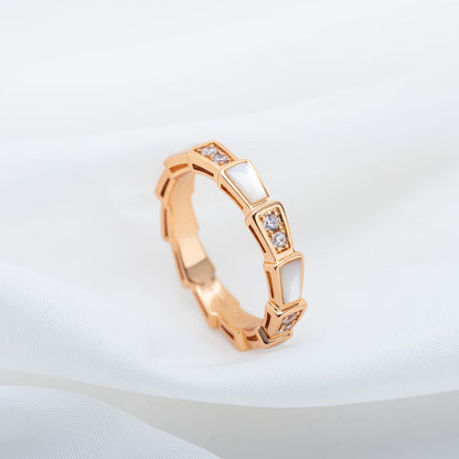 [Star Jewelry]SERPENTI RING PINK GOLD DIAMOND MOP 3MM
