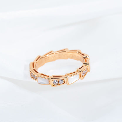 [Star Jewelry]SERPENTI RING PINK GOLD DIAMOND MOP 3MM