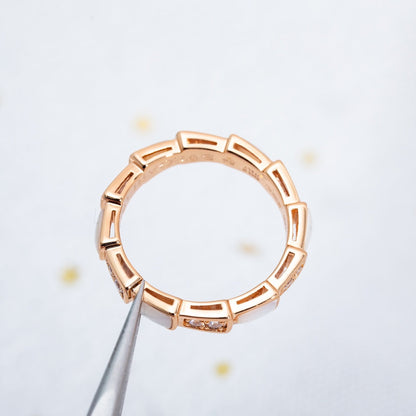 [Star Jewelry]SERPENTI RING PINK GOLD DIAMOND MOP 3MM