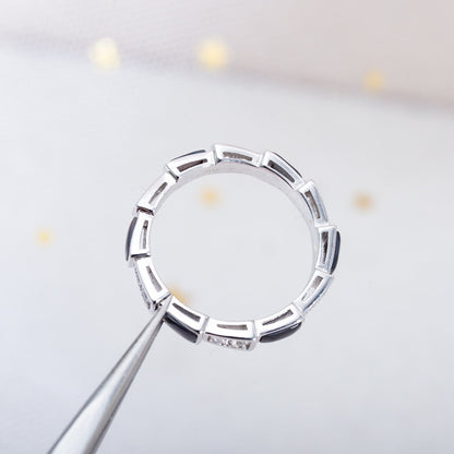 [Star Jewelry]SERPENTI RING SILVER  DIAMOND BLACK MOP 3MM