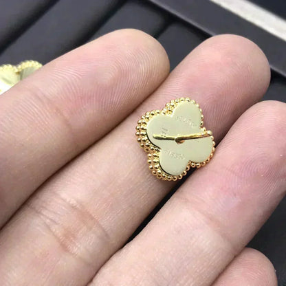 [Star Jewelry]CLOVER MINI 9.5MM LASER EARRINGS