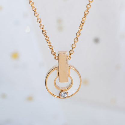 [Star Jewelry]GARI NECKLACE PINK GOLD MOP