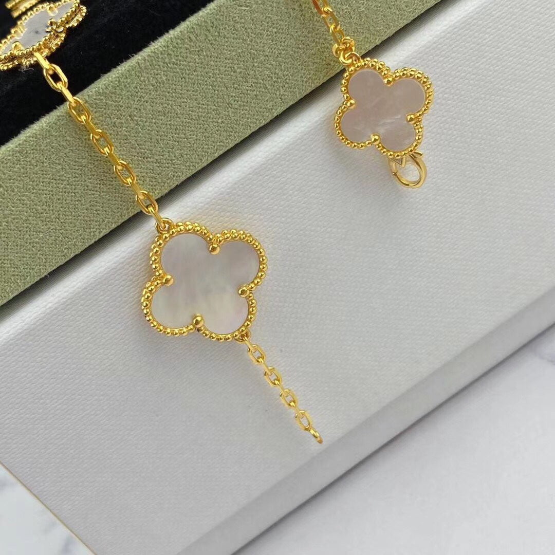 [Star Jewelry]MAGIC CLOVER MOP GOLD BRACELET 5 MOTIFS