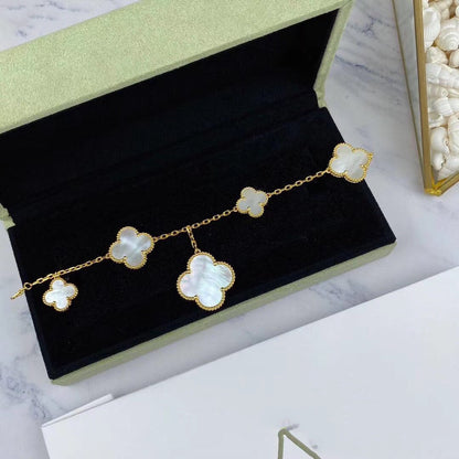 [Star Jewelry]MAGIC CLOVER MOP GOLD BRACELET 5 MOTIFS