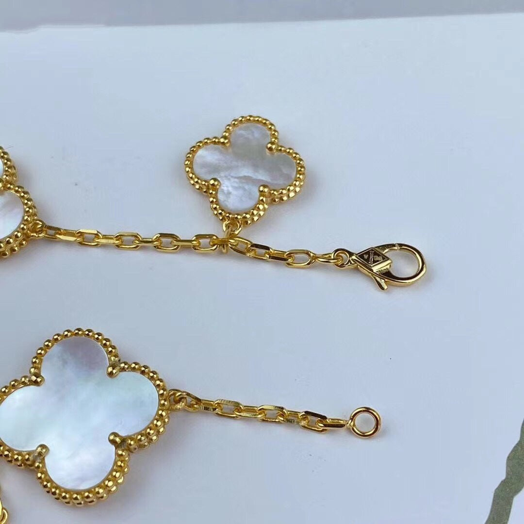 [Star Jewelry]MAGIC CLOVER MOP GOLD BRACELET 5 MOTIFS