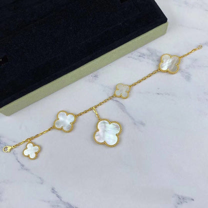 [Star Jewelry]MAGIC CLOVER MOP GOLD BRACELET 5 MOTIFS