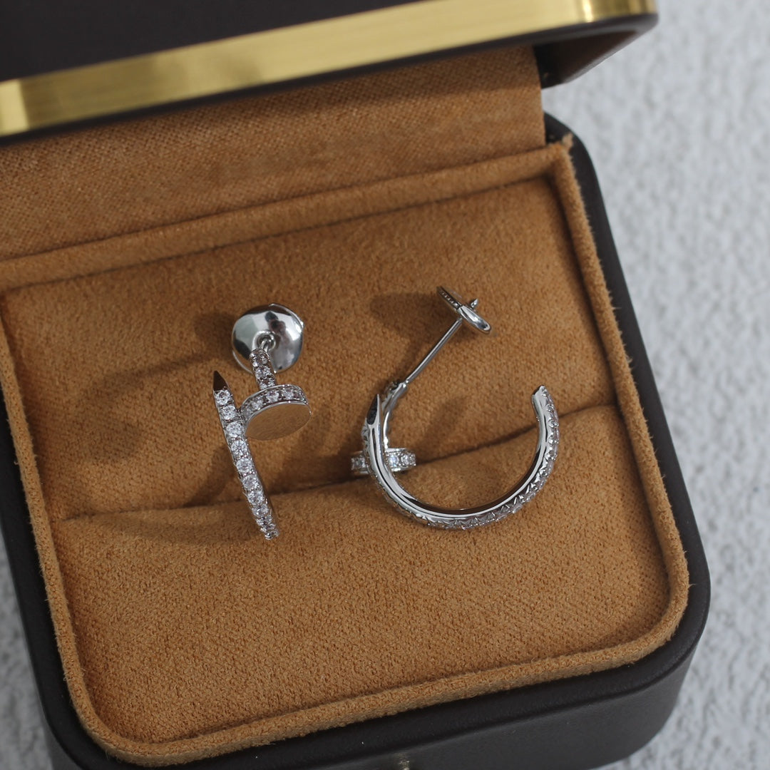 [Star Jewelry]JUSTE EARRINGS 12.75MM SILVER DIAMOND