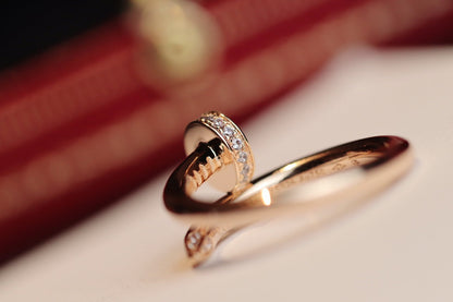 [Star Jewelry]JUSTE RING 2.65MM PINK GOLD DIAMOND