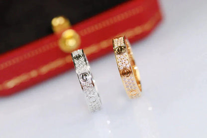 [Star Jewelry]LOVE RING 3.6MM DIAMOND PAVED