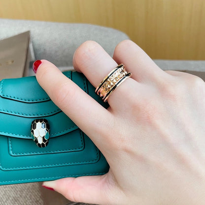 [Star Jewelry]ZERO 1 PINK GOLD BLACK CERAMIC RING