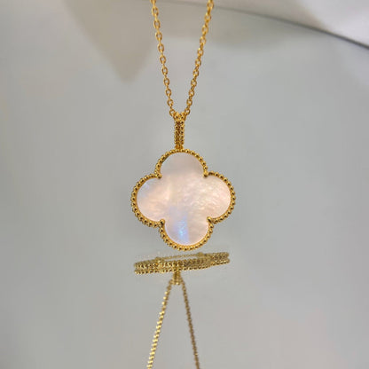 [Star Jewelry]CLOVER 25MM MOP LARGE PENDANT NECKLACE