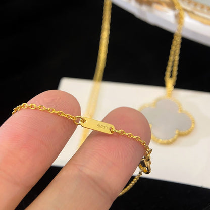[Star Jewelry]CLOVER 25MM MOP LARGE PENDANT NECKLACE