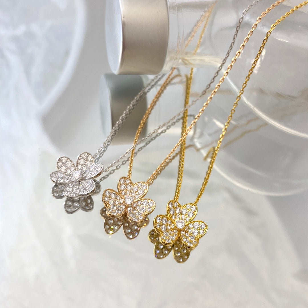 [Star Jewelry]FLOWER DIAMOND NECKLACE