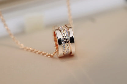 [Star Jewelry]ZERO 1 PINK GOLD DIAMOND NECKLACE