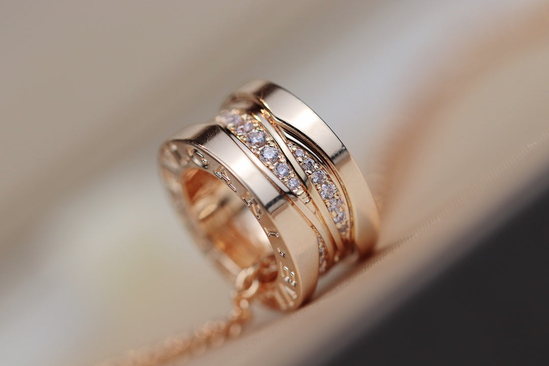 [Star Jewelry]ZERO 1 PINK GOLD DIAMOND NECKLACE