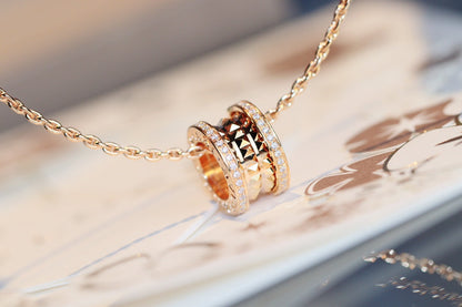 [Star Jewelry]ZERO 1 ROCK PEDANT PINK GOLD NECKLACE