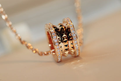 [Star Jewelry]ZERO 1 ROCK PEDANT PINK GOLD NECKLACE