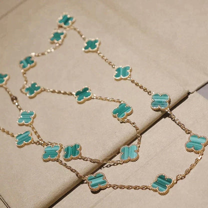 [Star Jewelry]CLOVER 20 MOTIFS MALACHITE GOLD