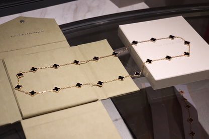 [Star Jewelry]CLOVER 20 MOTIFS ONYX ROSE GOLD