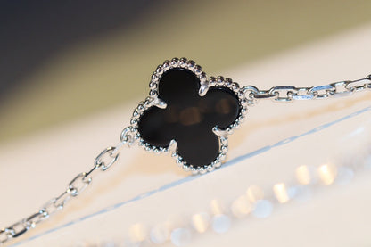 [Star Jewelry]CLOVER 20 MOTIFS ONYX DIAMOND SILVER