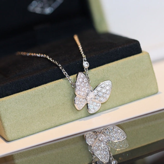 [Star Jewelry]BUTTERFLY DIAMOND NECKLACE